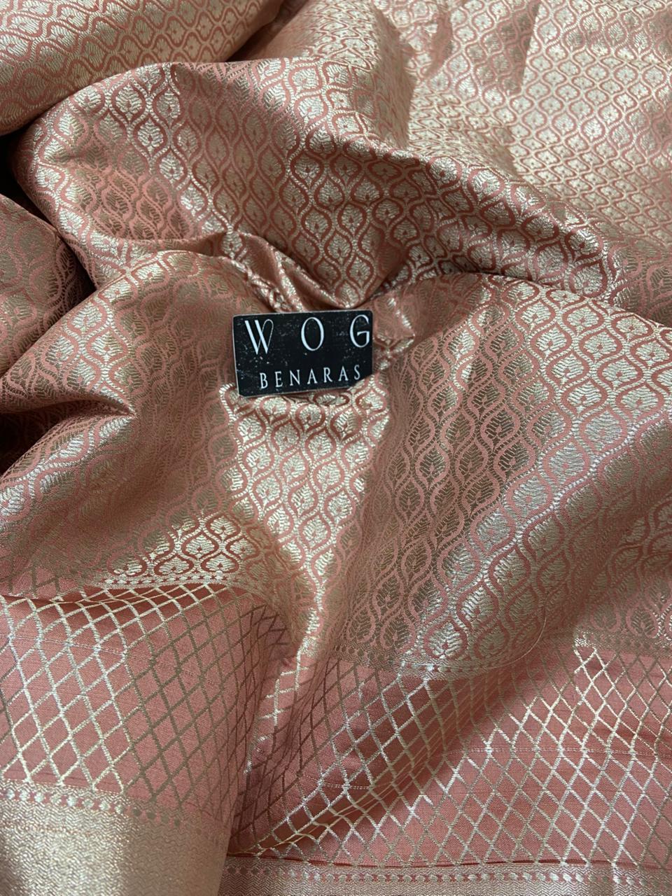 COPPER SHADE PURE CHINIYA SILK SAREE
