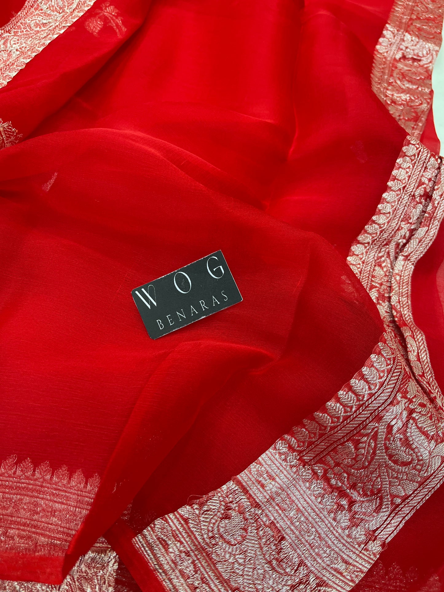 Pure Khaddi Chiffon In Red