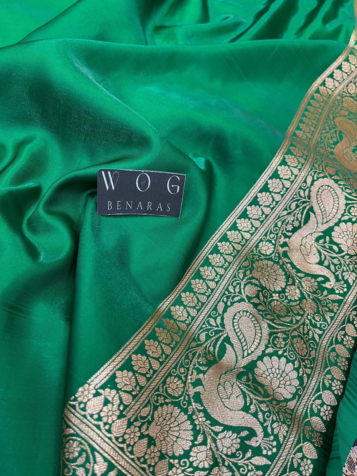 A Bridal Mehroon Banarasi Mayur Ada with Handwork