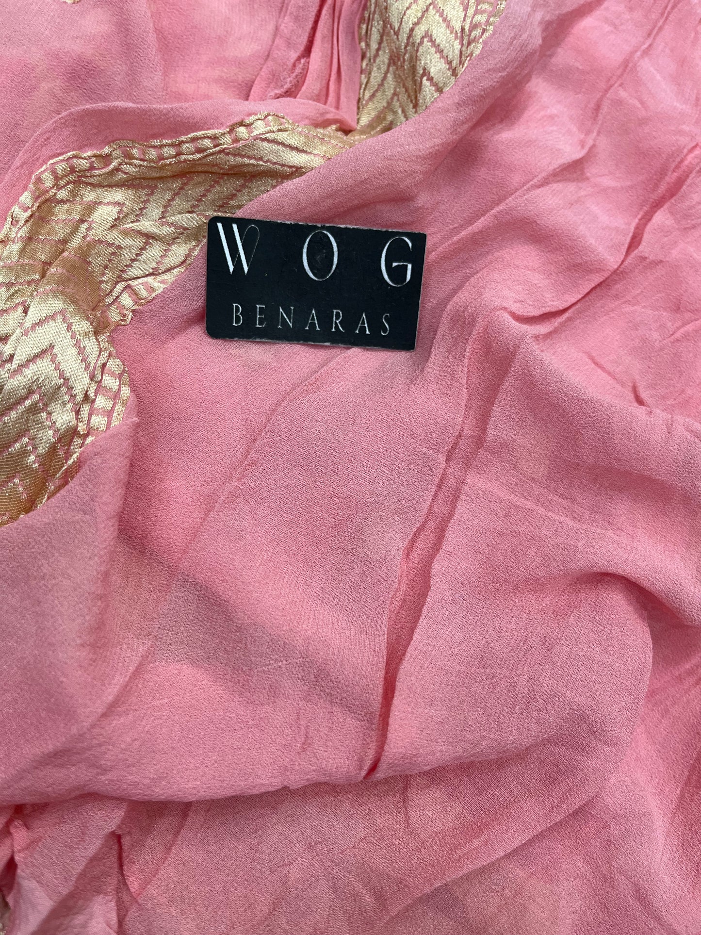 Pure Khaddi Georgette In Pink