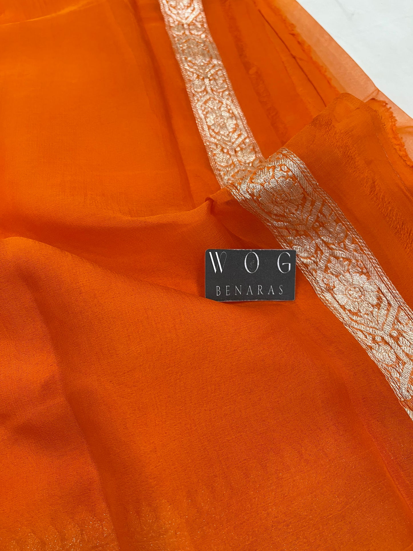 Pure Khaddi Chiffon in Fanta