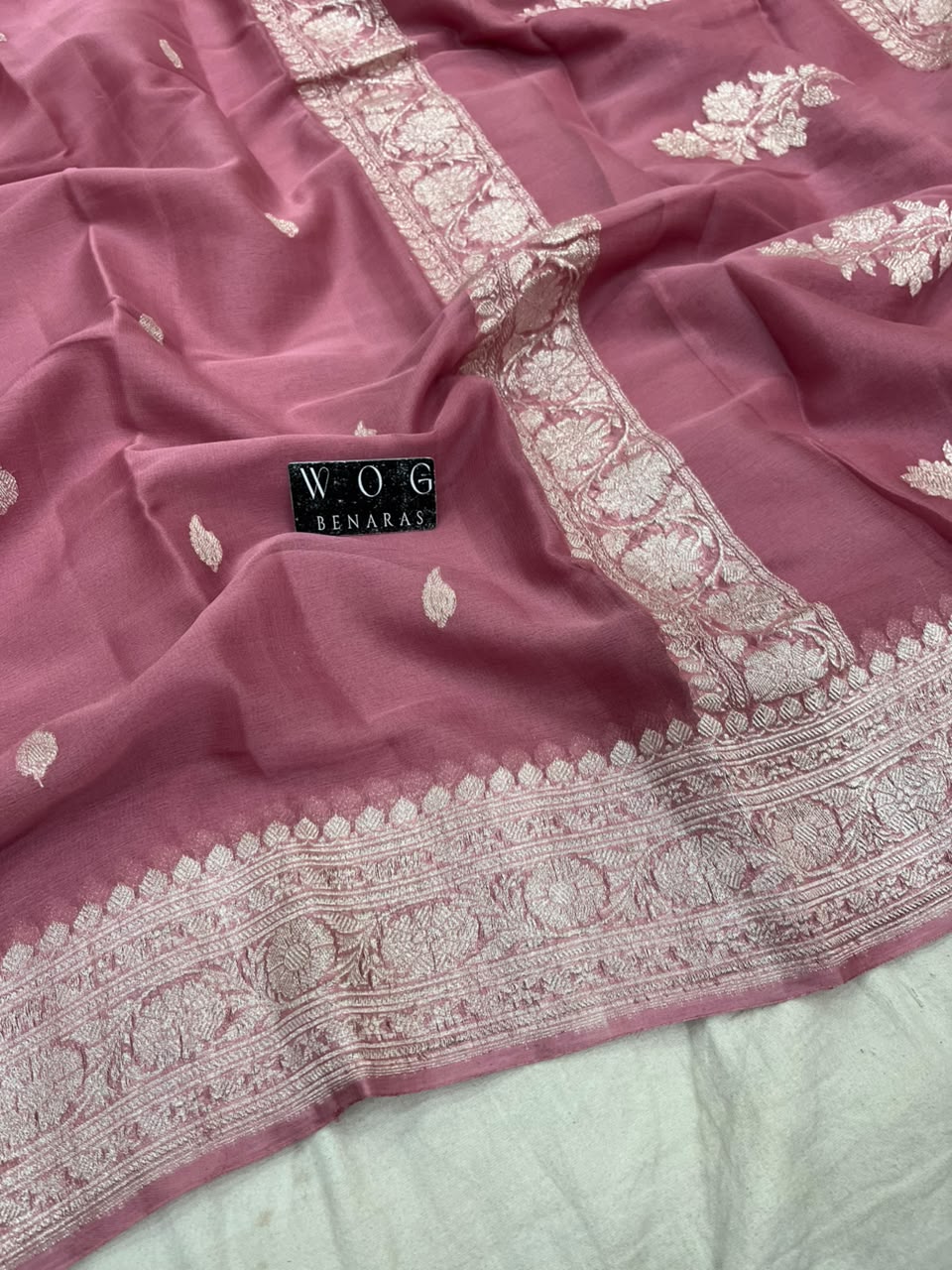 PYAZI HANDWOVEN KHADDI CHIFFON SAREE