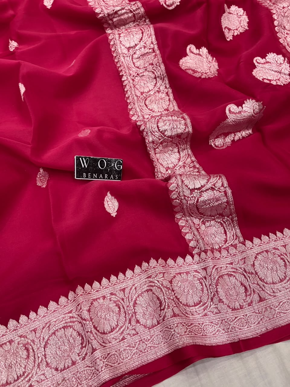 CHERRY RANI PURE HANDWOVEN KHADDI CHIFFON SAREE