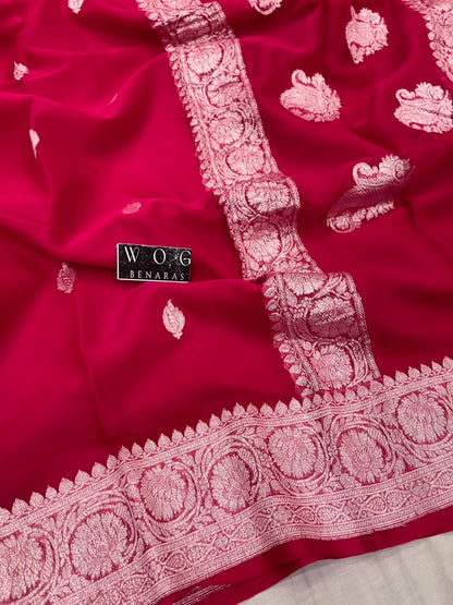 CHERRY RANI PURE HANDWOVEN KHADDI CHIFFON SAREE
