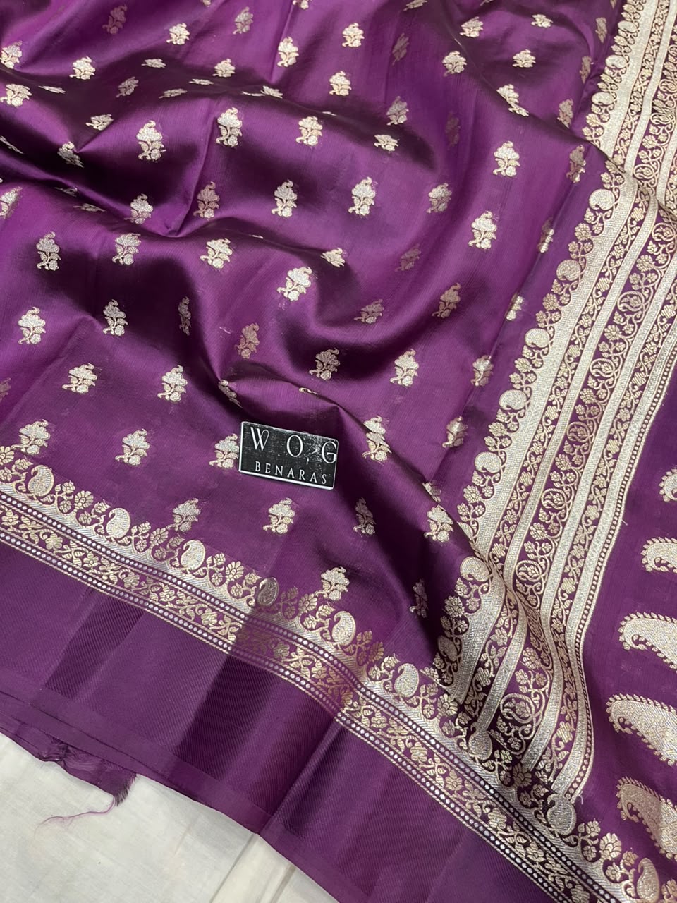 PURPLE PURE RAW MANGO SILK SAREE
