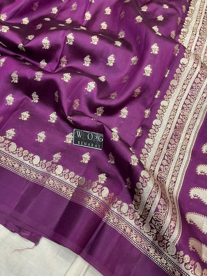PURPLE PURE RAW MANGO SILK SAREE