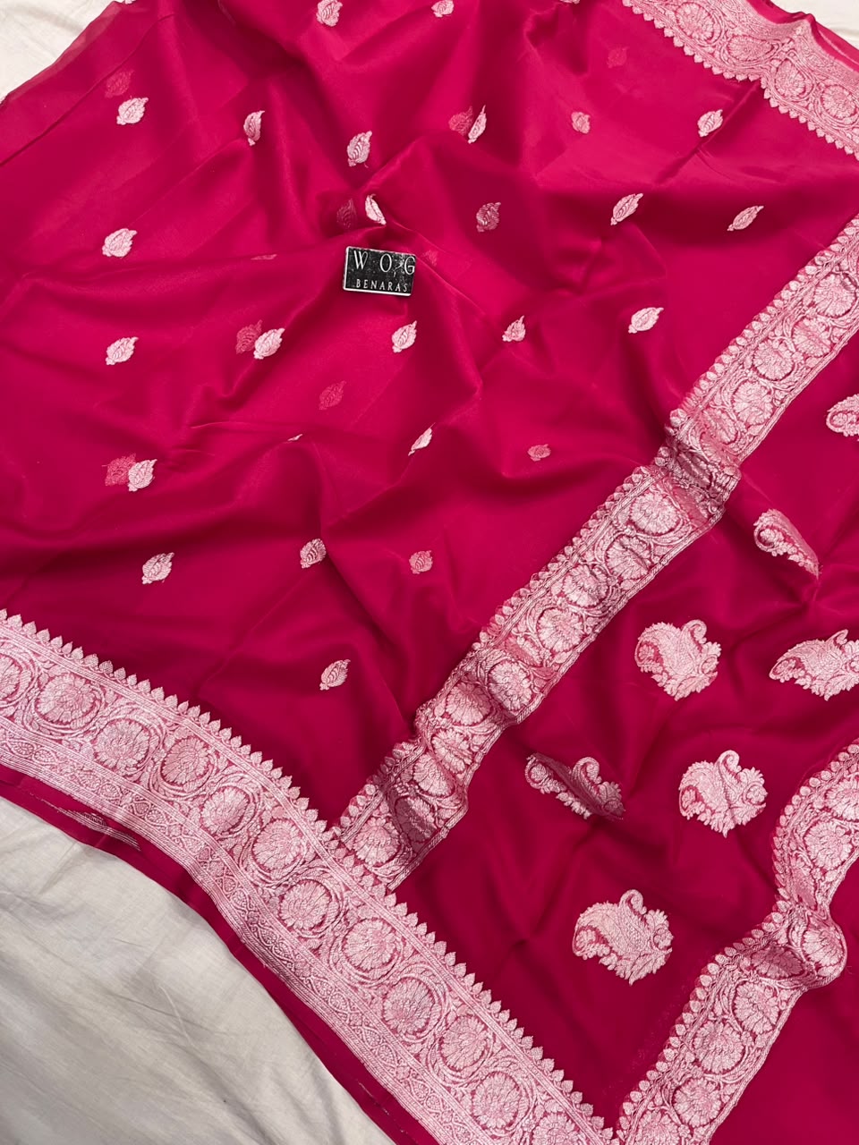 CHERRY RANI PURE HANDWOVEN KHADDI CHIFFON SAREE