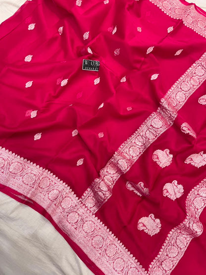 CHERRY RANI PURE HANDWOVEN KHADDI CHIFFON SAREE