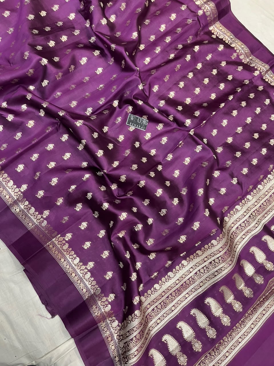 PURPLE PURE RAW MANGO SILK SAREE
