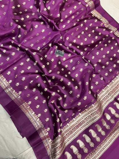 PURPLE PURE RAW MANGO SILK SAREE