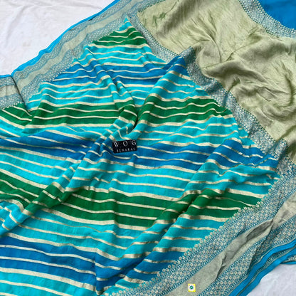 BLUE PURE KHADDI GEORGETTE SAREE IN RANGKAAT