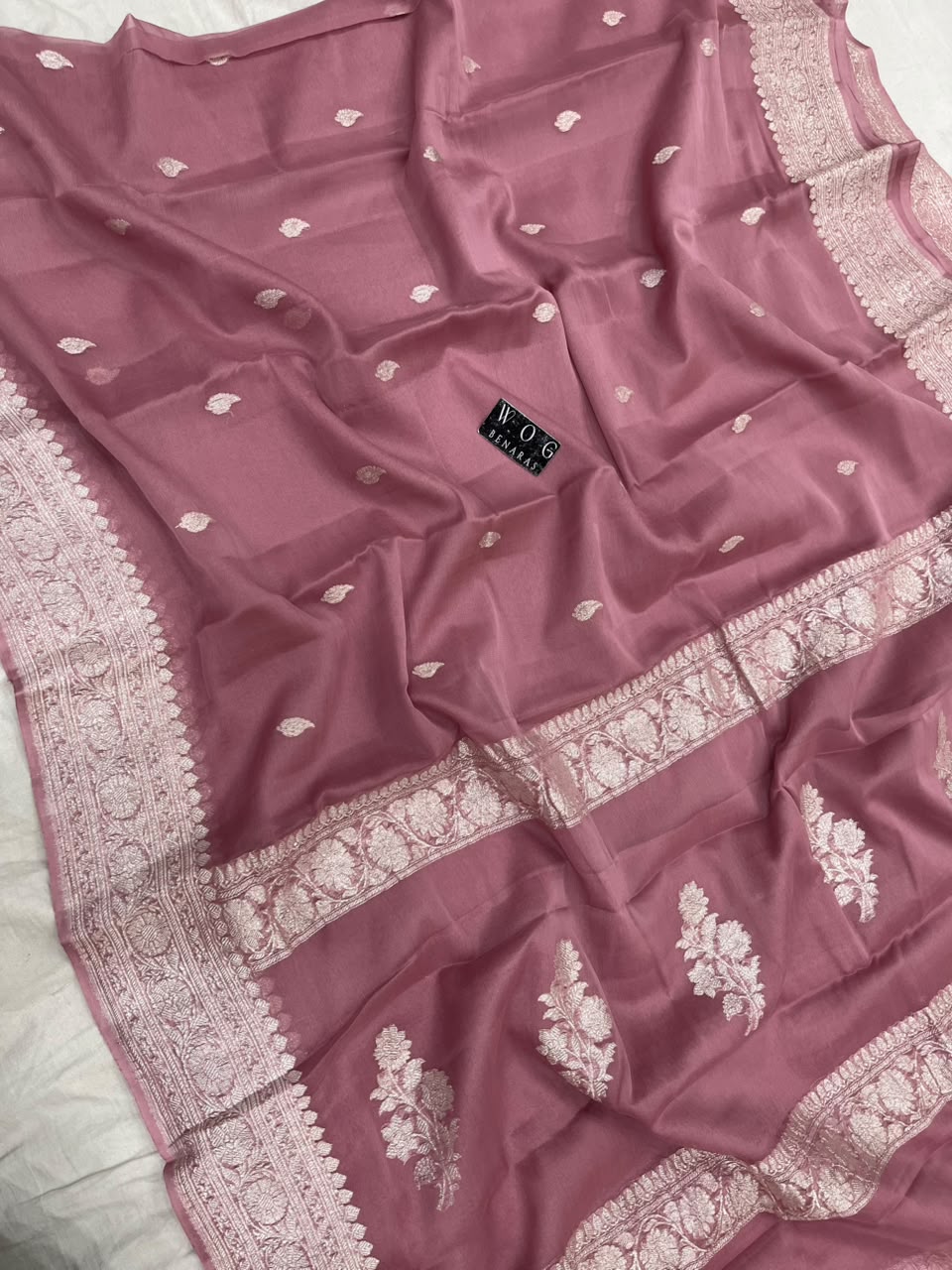 PYAZI HANDWOVEN KHADDI CHIFFON SAREE