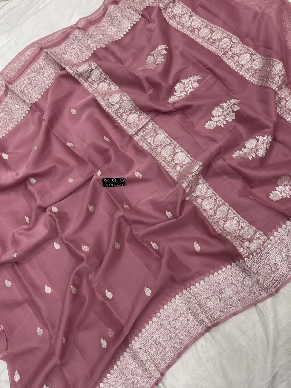 PYAZI HANDWOVEN KHADDI CHIFFON SAREE