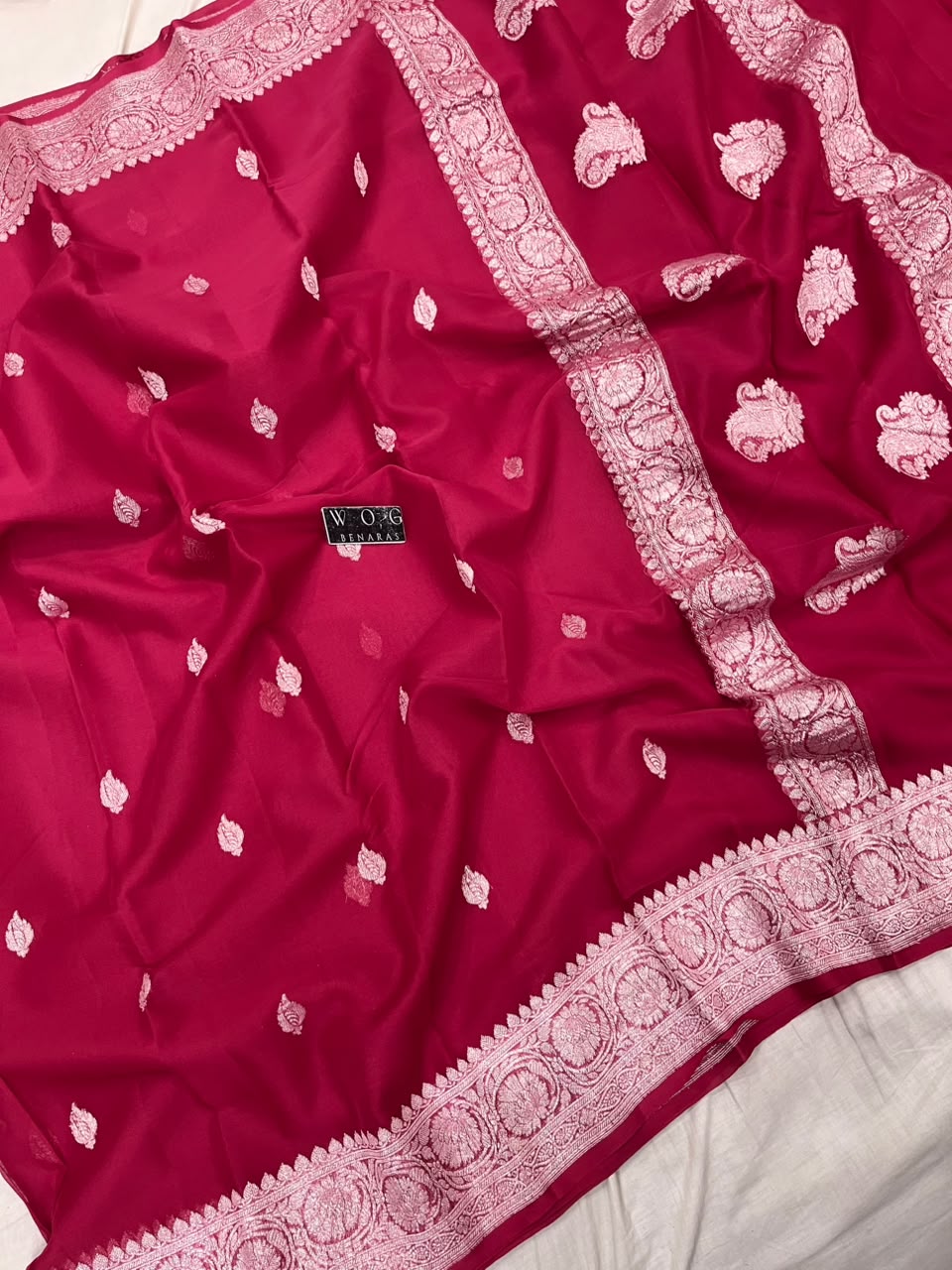 CHERRY RANI PURE HANDWOVEN KHADDI CHIFFON SAREE