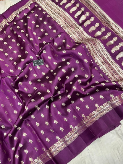 PURPLE PURE RAW MANGO SILK SAREE