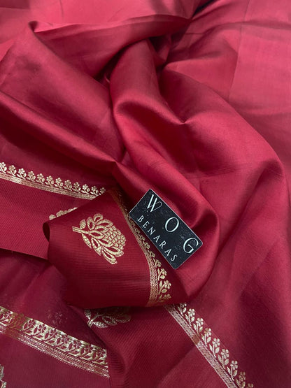 MEHROON PURE MANGO KATAN SILK SAREE