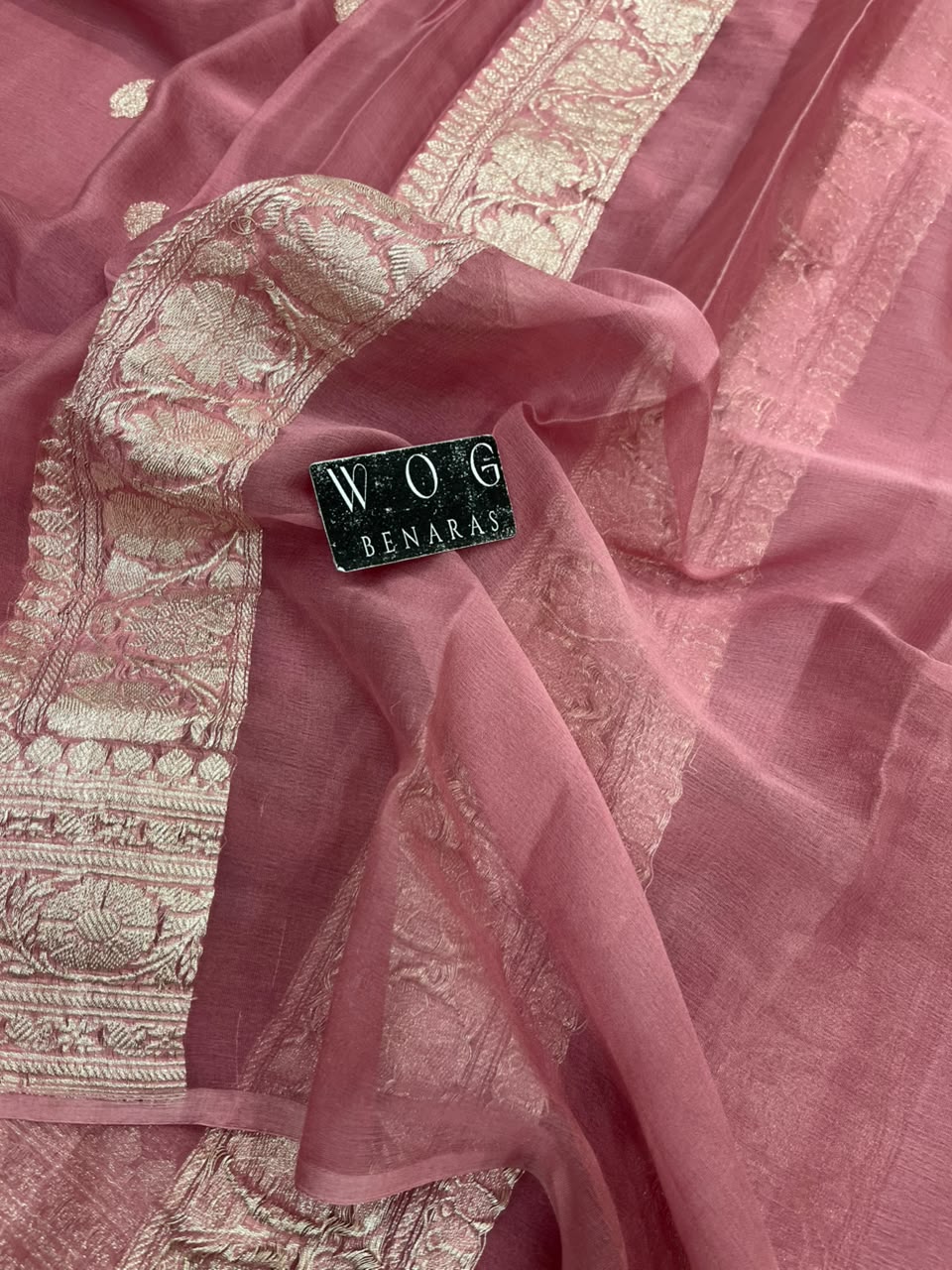 PYAZI HANDWOVEN KHADDI CHIFFON SAREE