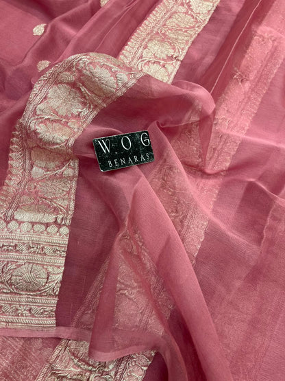 PYAZI HANDWOVEN KHADDI CHIFFON SAREE