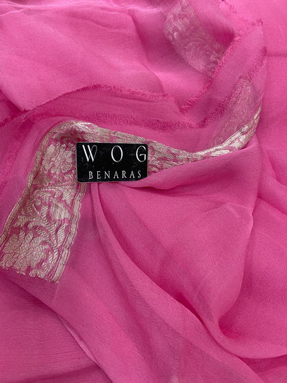 GAZARI HANDWOVEN KHADDI CHIFFON SAREE