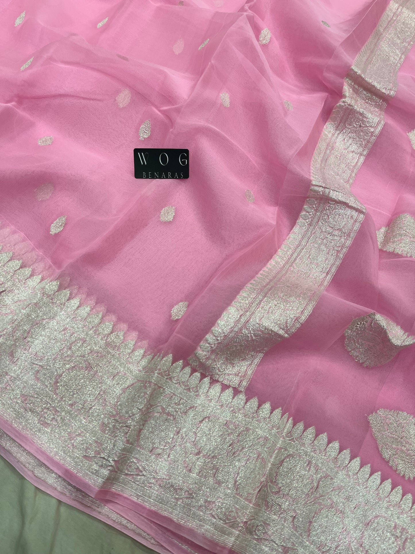 Pure Khaddi Chiffon in Pink