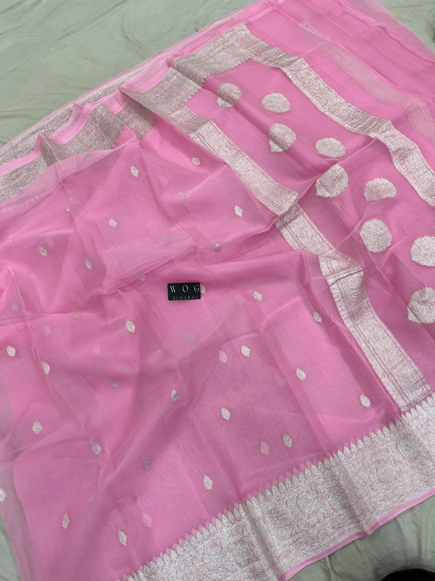 Pure Khaddi Chiffon in Pink