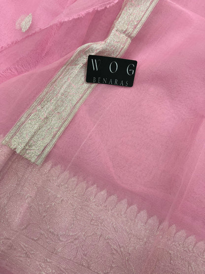 Pure Khaddi Chiffon in Pink