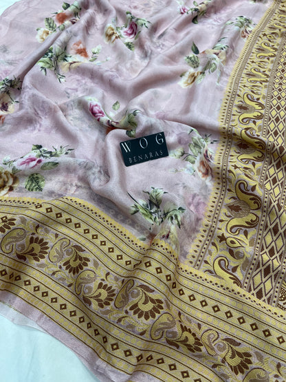 Pure Crep With Floral Print