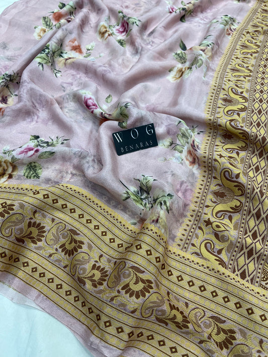 Pure Crep With Floral Print