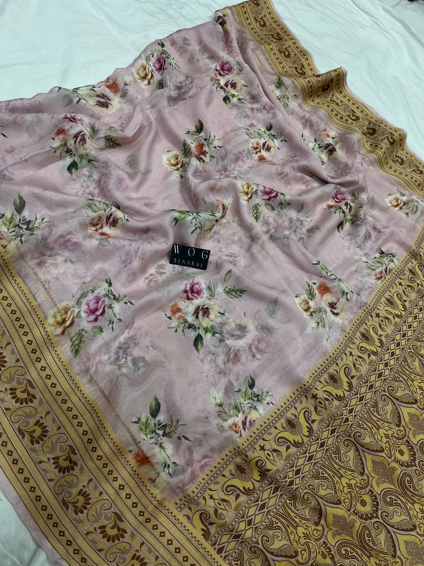 Pure Crep With Floral Print