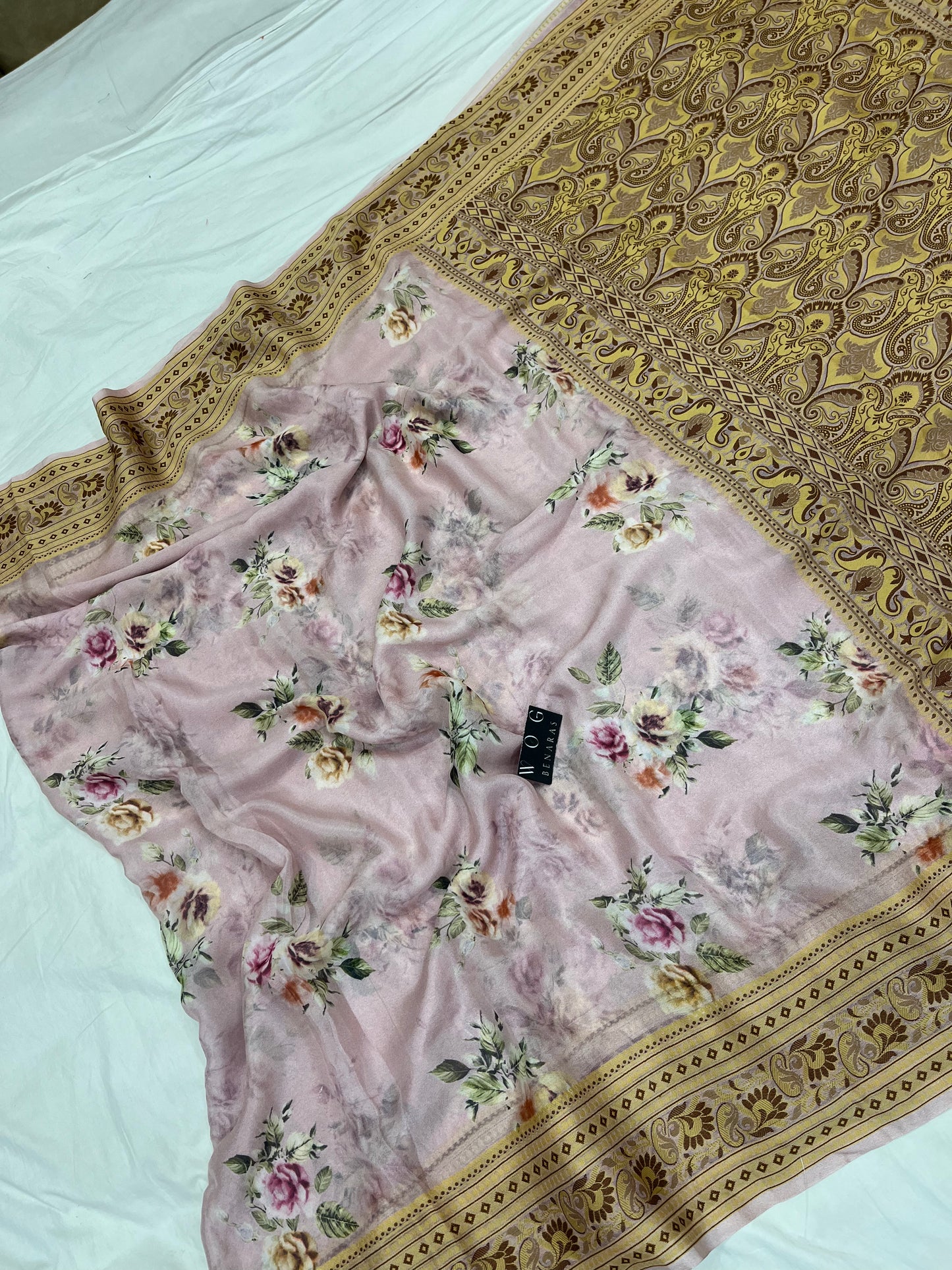 Pure Crep With Floral Print