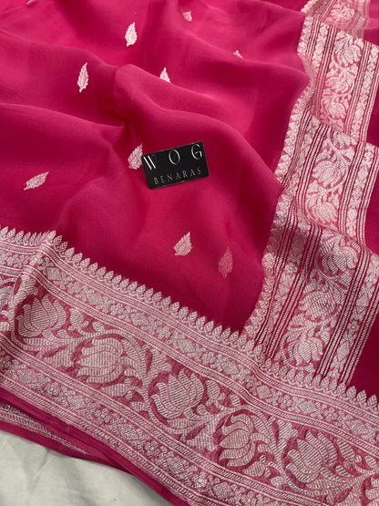 Pure Khaddi Chiffon In Gazari