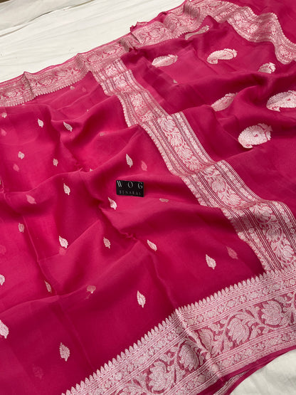 Pure Khaddi Chiffon In Gazari