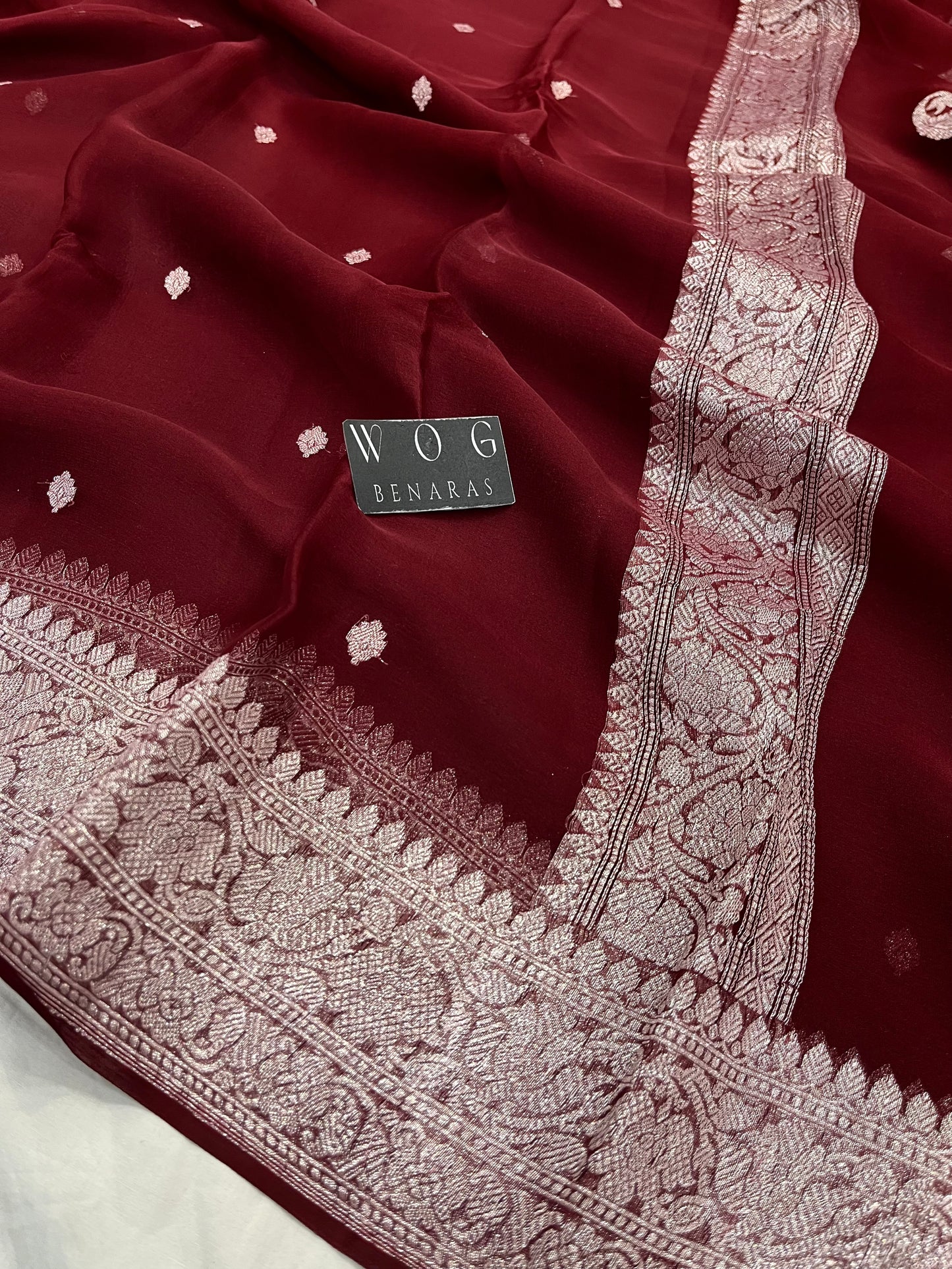 Pure Khaddi Chiffon In Coffee Colour