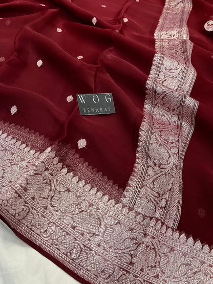 Pure Khaddi Chiffon In Coffee Colour