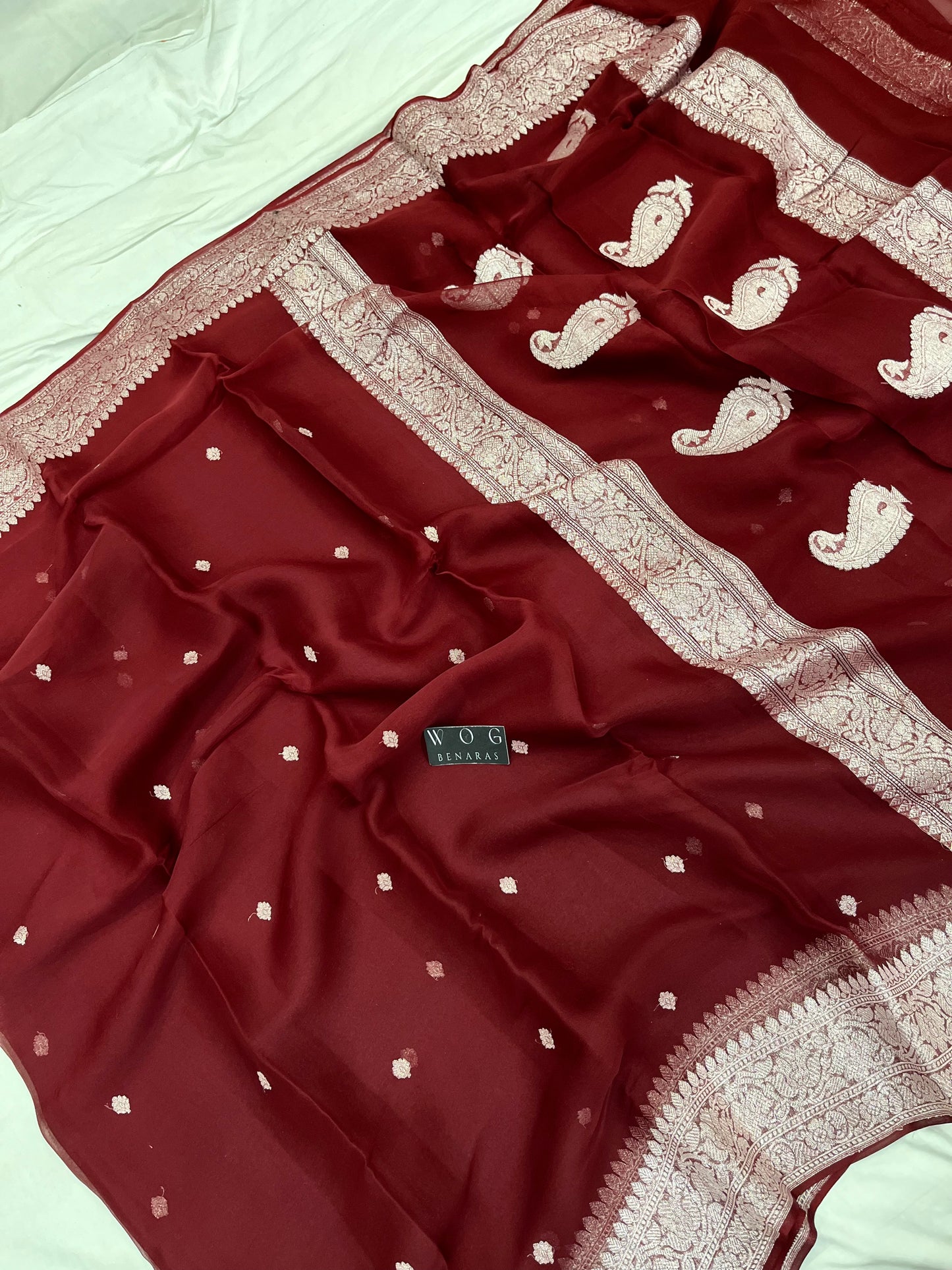 Pure Khaddi Chiffon In Coffee Colour