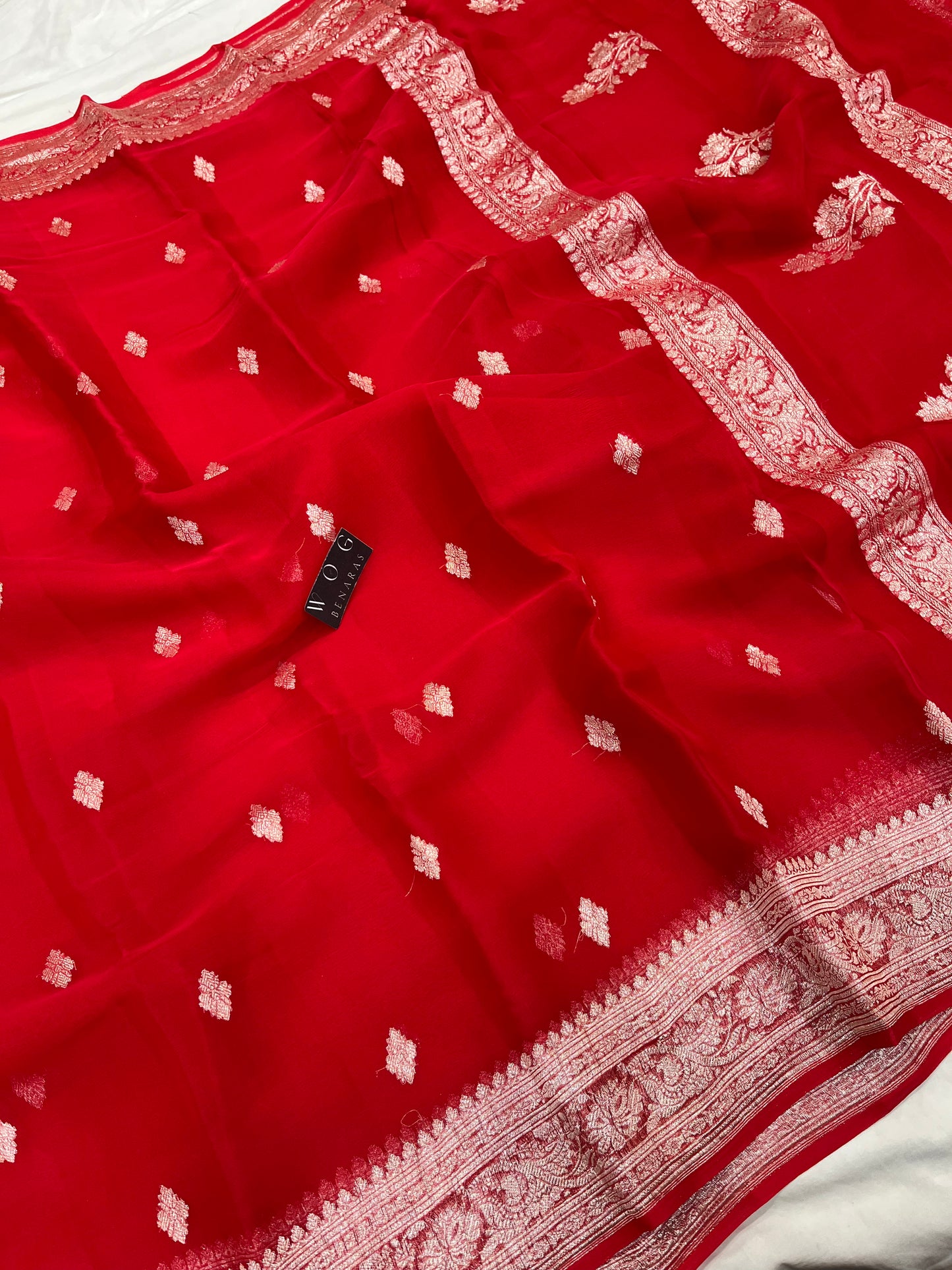 Pure Khaddi Chiffon In Red