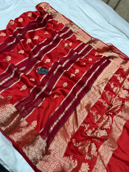 Pure Chiniya Silk In Red Colour