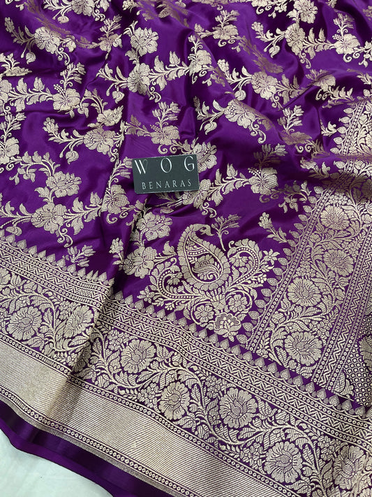 Mashru Jall Saree In Mergenta