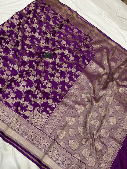 Mashru Jall Saree In Mergenta