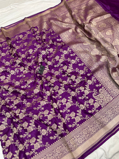 Mashru Jall Saree In Mergenta