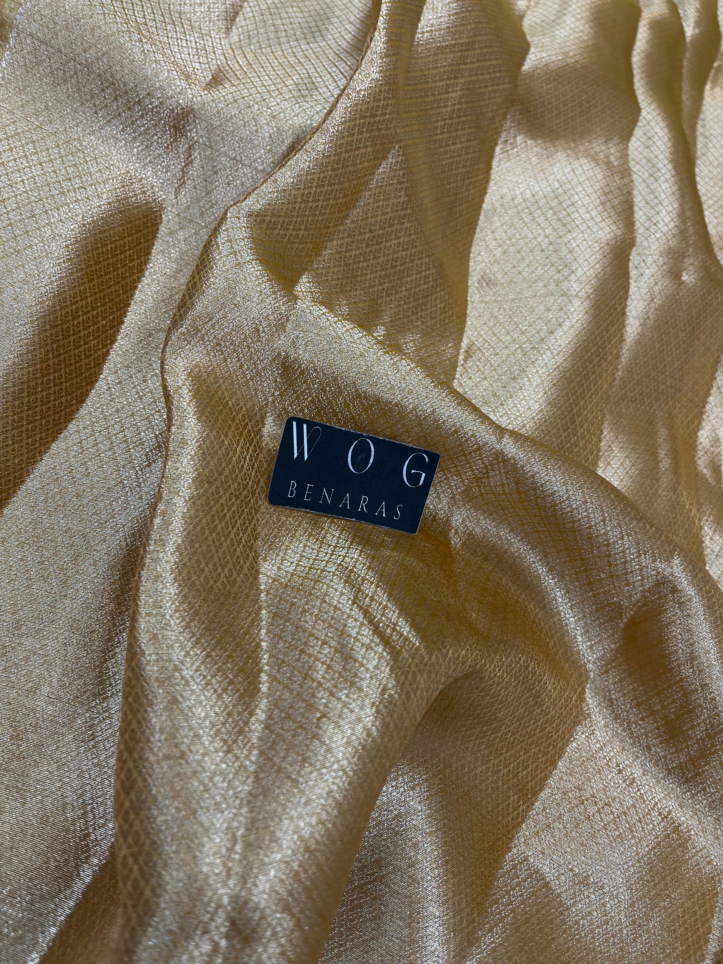 Pure Tissue Silk In Golden Shade