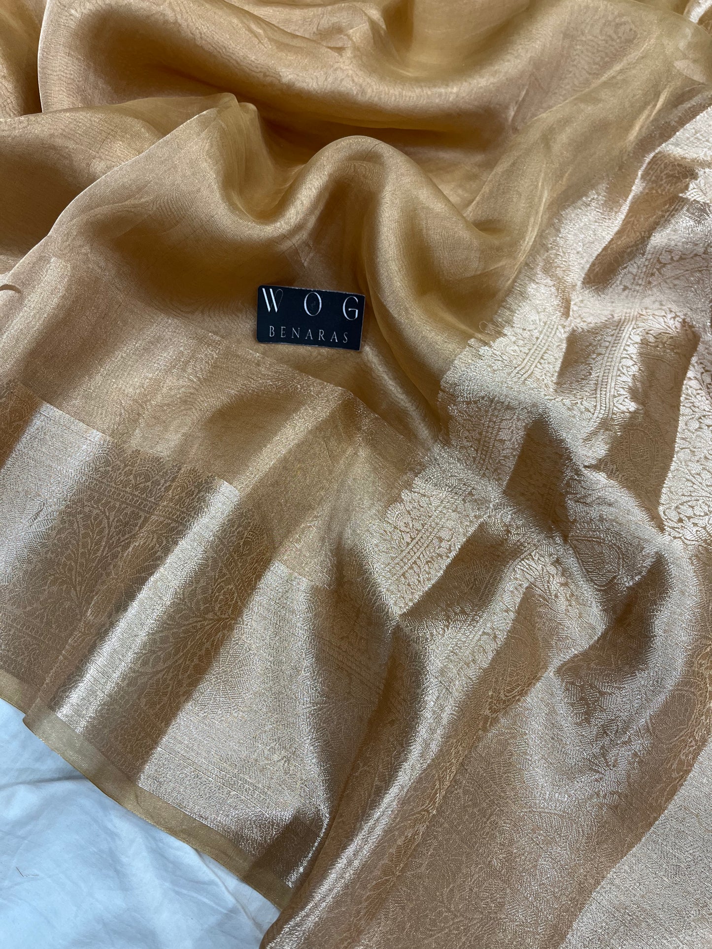 Pure Tissue Silk In Cheku Shade