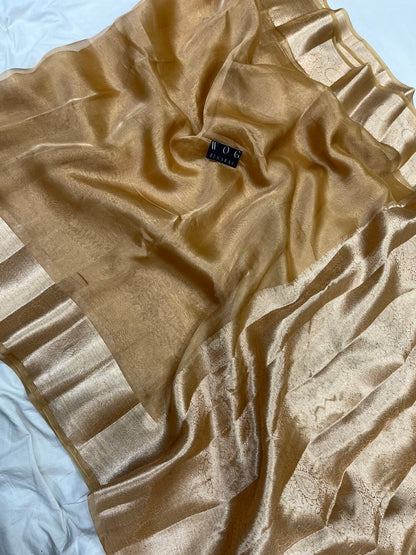 Pure Tissue Silk In Cheku Shade