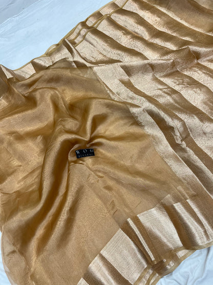 Pure Tissue Silk In Cheku Shade