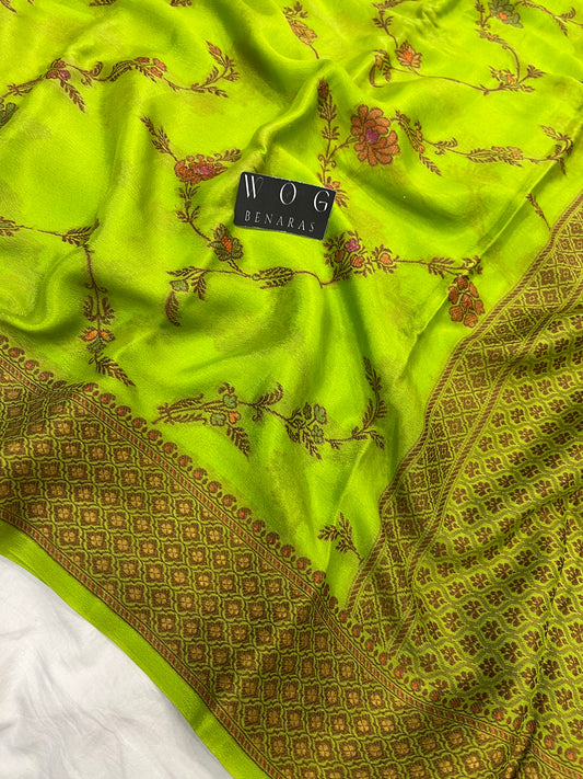 Pure Crep Meenakari Jall In Pista