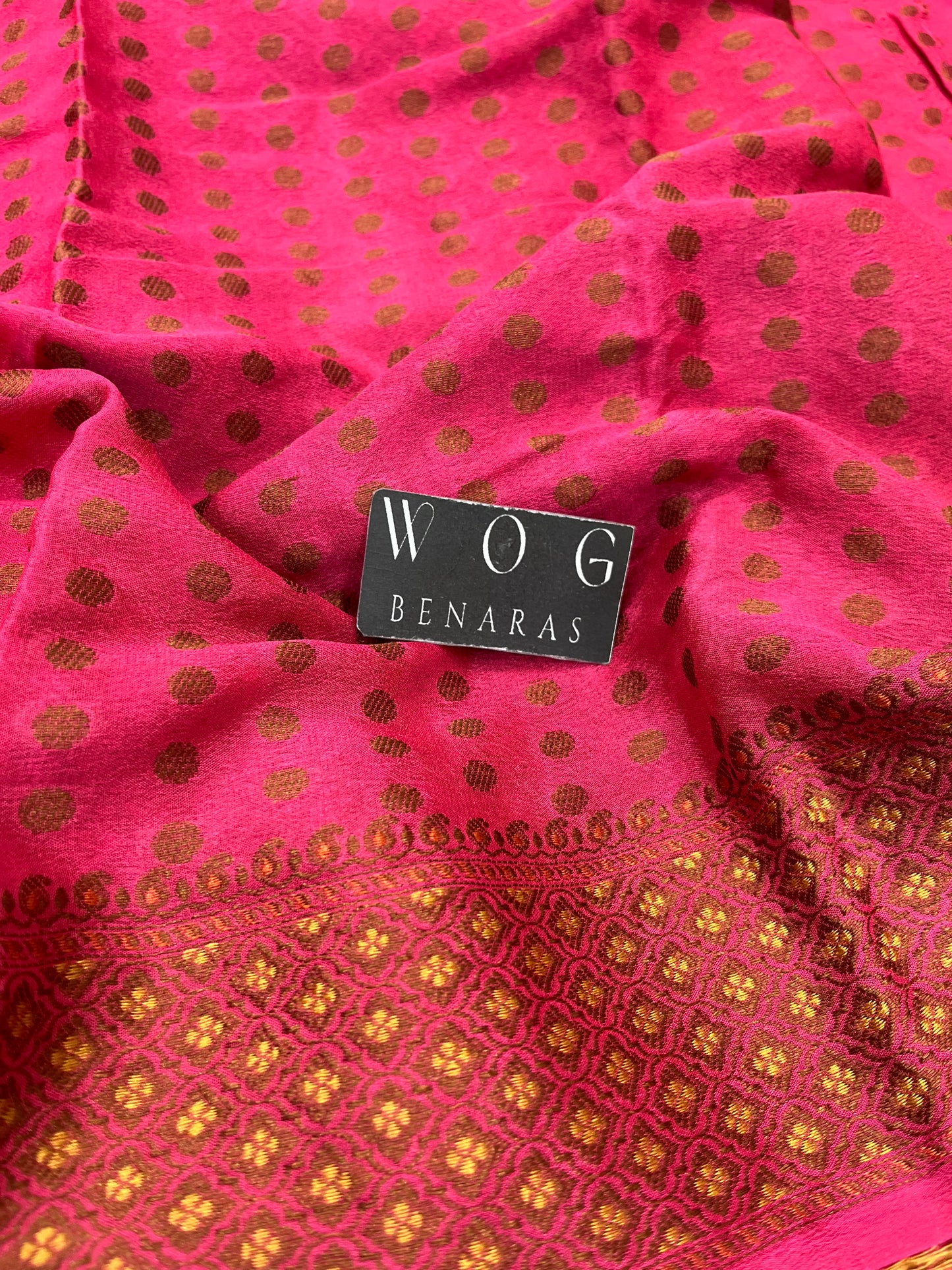 Pure Crep Meenakari Jall In Gazari