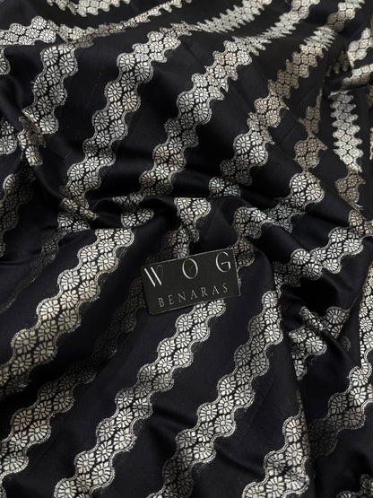 Pure Chiniya Pashmina Buta in Black