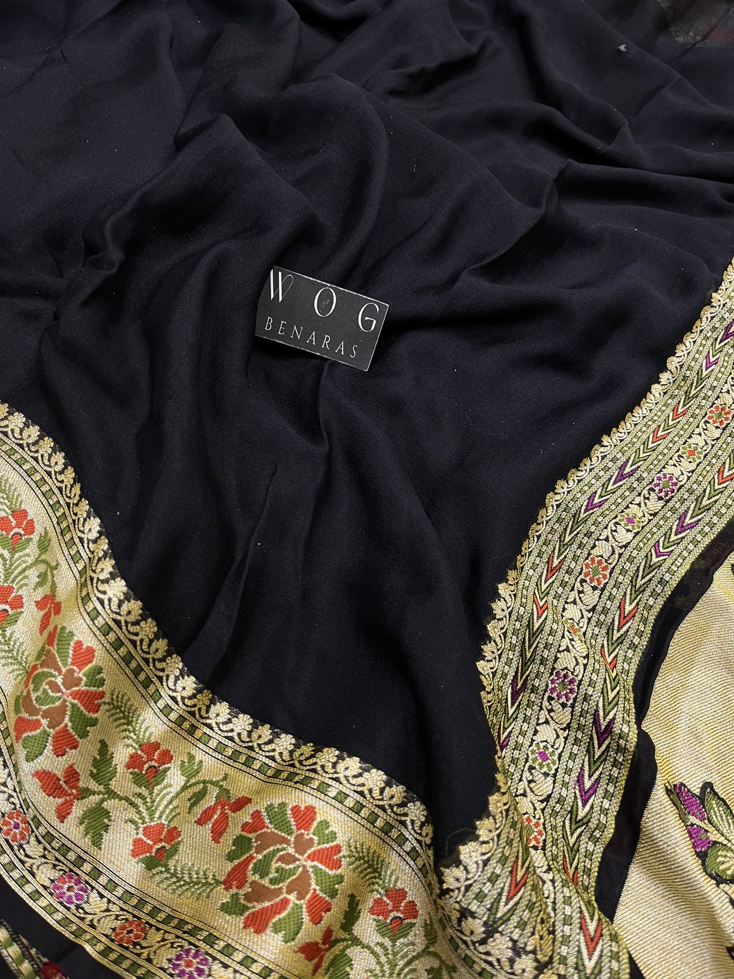 Pure Crep Silk In Black