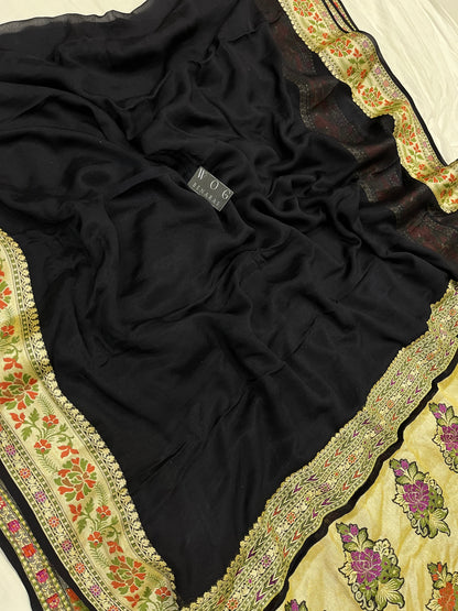 Pure Crep Silk In Black