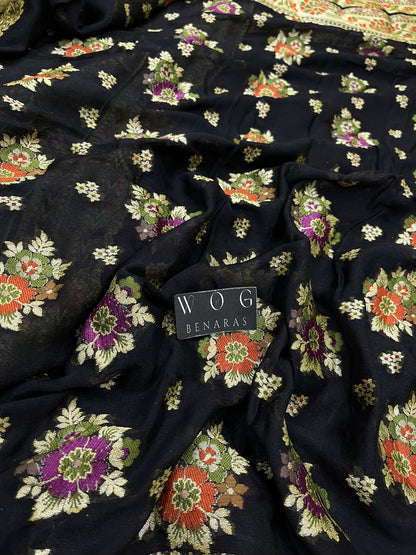 Pure Crep Silk In Black